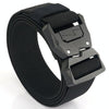 Outdoor Casual Lightning Buckle Men Elastic Belt, Length: 125cm(Black)