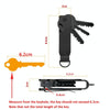 Compact Key Organizer Metal Key Chain Can Hold 2-6 Keys Black