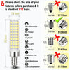 E12 15W 136 LEDs SMD 2835 Dimmable Corn Light Bulb, AC110-130V(White Light)
