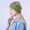 2 PCS Twist Hair Accessories Hair Band Knitted Wool Thickened Warm Headgear(Black)