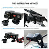 CS-1072B1 Motorcycle Dual USB Charger + Voltmeter with Cigarette Lighter & Cigarette Butts (Black)