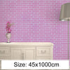 Creative PVC Brick Decoration Wallpaper Stickers Bedroom Living Room Wall Waterproof Wallpaper Roll, Size: 45 x 1000cm(Black)