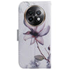 For Realme 13+ Global Coloured Drawing Flip Leather Phone Case(Magnolia)