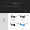 Vintage Square Sunglasses Male UV400 Polarized Lens Sun Glasses(Gray+Blue)