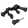 PULUZ Universal Bike Motorcycle Handlebar Mount with Screw for PULUZ Action Sports Cameras Jaws Flex Clamp Mount for GoPro, Insta360, DJI and Other Action Cameras(Black)