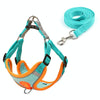Reflective Suede Cyan Dog Harness XL - Anti-Breakaway Vest