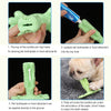 Dog Toothbrush Chew Toy, Blue, Medium - Cleans Teeth & Gums