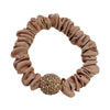 Hair High Elastic Rubber Band Rhinestone Rope Hair Ring Hair Accessories(Light Coffee)