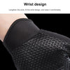 HSLEJP Outdoor Sports Breathable Touch Screen Antiskid Cycling Full Finger Gloves, Size: L(Black+Orange)