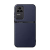 For Redmi K50 / K50 Pro Litchi Leather Magnetic Full Coverage Shockproof Phone Case(Navy Blue)