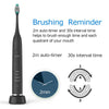 USB Charging Adults Electric Sonic Toothbrush with 8 Brush Heads(Black)