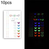 10 PCS Waterproof Color Luminous Tattoo Sticker Face Sticker(EX-005)