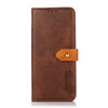 For Samsung Galaxy A56 5G KHAZNEH Dual-color Cowhide Texture Flip Leather Phone Case(Brown)