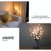 24 Lights Cherry Tree Lamp Table Lamp Room Layout Decoration Creative Bedside Night Light Gift, Style:Bauhinia Black Tree