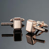 Men Brass Plated Shirt Cufflinks, Color: Rose Gold Thunder Hammer
