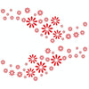 2 PCS/Set D-483 Flower Pattern Car Modified Decorative Sticker(Red)