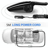 Car Vacuum Cleaner High Power 120W Home Car Dual-use Vacuum Cleaner Powerful Dry and Wet Wired Models Seventh Generation(Black)