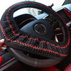 Universal Car Steering Wheel Ice Silk Non-slip Breathable Protective Cover(Red Black)