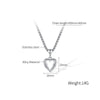 OPK GX2410 Personalized Vintage Feather Heart Alloy Pendant Steel Necklace