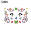 10 PCS Waterproof Music Festival Glitter Tattoo Stickers(LG-005)