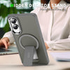 For Samsung Galaxy S25 Ultra 5G Acrylic Hybrid TPU MagSafe Holder Phone Case(Dark Night Purple)