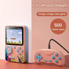 G5 Retro Children Macaron Handheld Game Console Color Screen Built-In 500 Games, Style: Single (Gray)