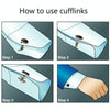 Men Brass Plated Shirt Cufflinks, Color: Silver Buckle