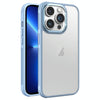 For iPhone 13 Pro Hardware Side Cooling Skin Feel Frosted Metal Lens Frame Phone Case(Sky Blue)