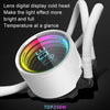 COOLMOON CM-YM-240T Digital ARGB Lens Edition Integrated Water Cooling CPU Cooler Temperature Display CPU Fan(White)