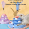 Cat Turntable Toy with Teaser, Pink & Purple