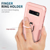 For Samsung Galaxy S10+ 3 in 1 PC + TPU Phone Case with Ring Holder(Pink)