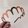 Dual Purpose Chopped Hair Wave Hair Bands With Teeth(Frosted Amber)