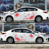 2 PCS/Set D-72 Butterfly Love Flower Pattern Car Modified Decorative Sticker(Red)