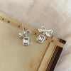 Temperament Ladies Light Luxury Pearl Double Layer Earrings Diamond Earrings, Specification:EH1601