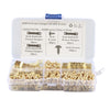 A6299 300 in 1 RV High-bow Double-sided Serrated Hanger Hooks with Self-tapping Screws(Gold)