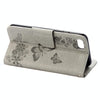 For  iPhone 8 & 7   Pressed Flowers Butterfly Pattern Horizontal Flip Leather Case with Holder & Card Slots & Wallet(Grey)