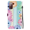 For Samsung Galaxy S20 FE Crystal Texture Colored Drawing Leather Phone Case(Sunflowers)