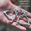 Outdoor Stainless Steel Hanging Buckle Multi-functional Portable Triangle Hook Multi-Hook Carabiner(White)