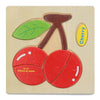 Children Educational Toy Wooden Cartoon Jigsaw Puzzle(Cherry)