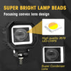 S15 Motorcycle Square Fisheye Lens Spotlight(Black)