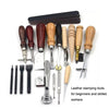 18 In 1 Handmade Leather DIY Tool Set Sewing Craft Tool Set