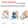 64GB USB 3.0 + 8 Pin + Mirco USB Android iPhone Computer Dual-use Metal Flash Drive (Rose Gold)