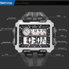 SYNOKE 6861 Outdoor Luminous Waterproof Multi-Function Square Large Screen Display Sports Electronic Watch(Black)