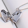 DIY Heart-shaped Photo Frame Memory Locket Pendant Necklace Jewelry(gold)