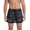 XXL Three Pants Men Gym Shorts Quick Dry Swimming Trunks(Black Camouflage)