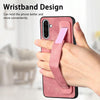 For Samsung Galaxy A56 5G Retro Wristband Holder Leather Back Phone Case(Black)