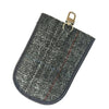 Tweed Double Layer RFID Shielded Key Bag With Keychain Anti-theft Anti-Loss Anti-Scanning Key Holder