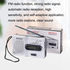 BAIJIALI BJLR21 Simple Retro Radio Full-Band Built-In Speaker Outdoor Portable Audio(Silver Gray)