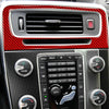 Car Central Control Air Outlet Decorative Sticker for Volvo V60 2010-2017, Left and Right Drive(Red)