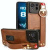 For Asus ROG Phone 8 Wristband Leather Back Phone Case(Brown)
